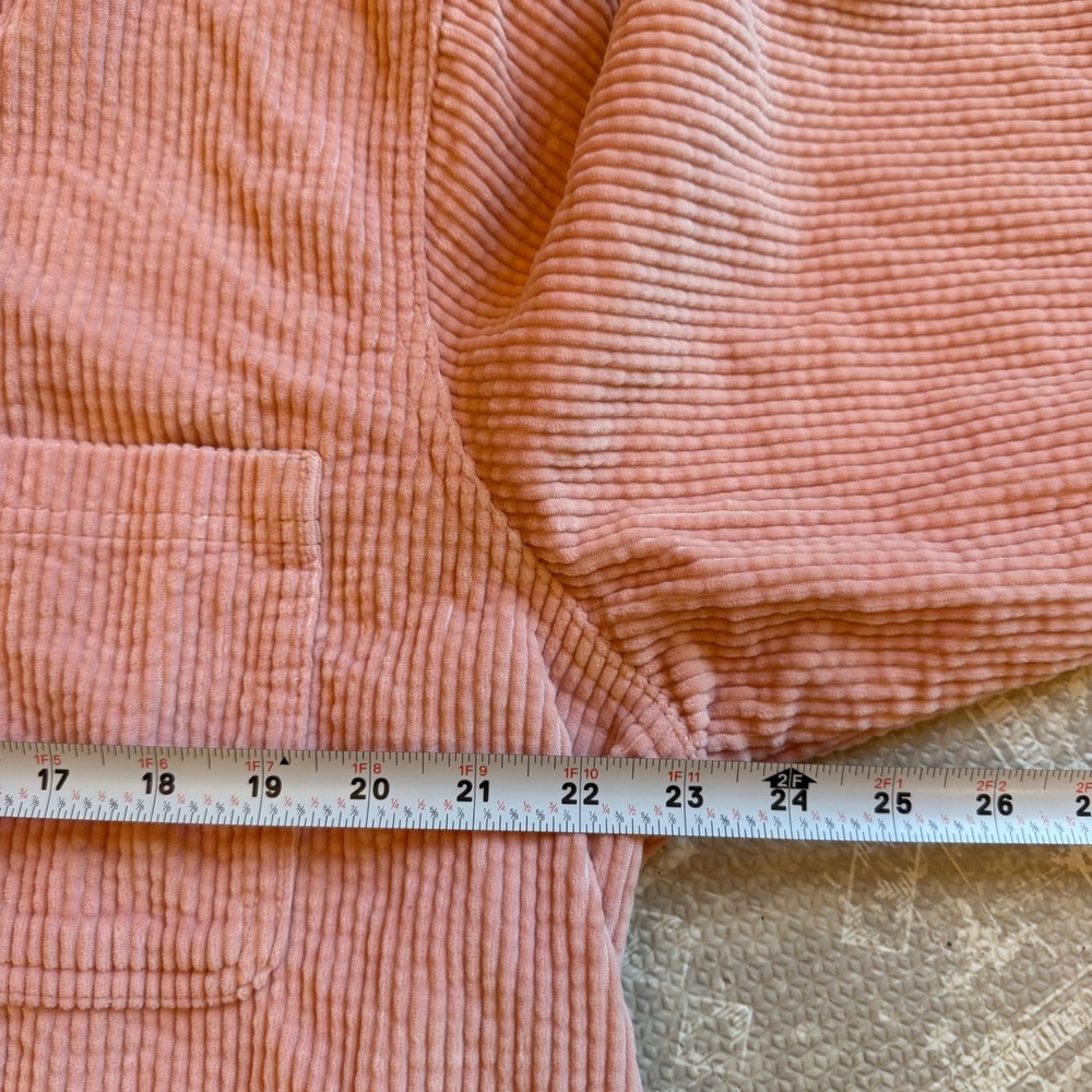 LL Bean Corduroy Button Down Shirt Women XL Pink Long Sleeve 100% cotton - Picture 4 of 7